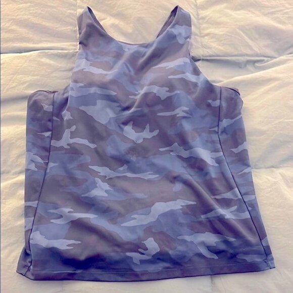 Athleta Blue Camouflage Tank Top - Picture 1 of 4